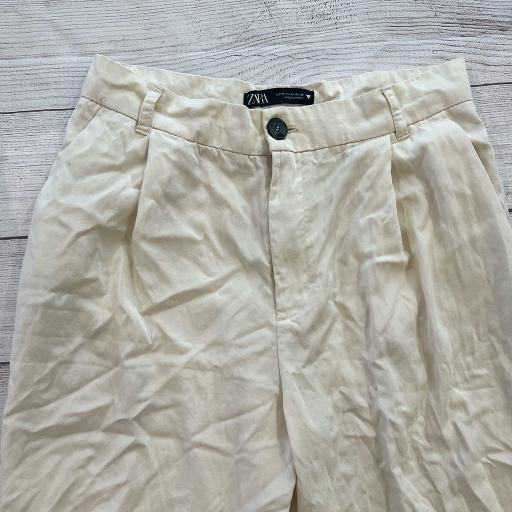 Zara Wide Leg Pants in Cream